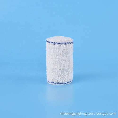 High elastic medical red blue thread crepe bandages